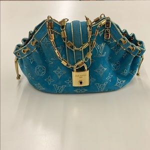 Louis Vuitton Turquoise Monogram Suede Thera Pm
